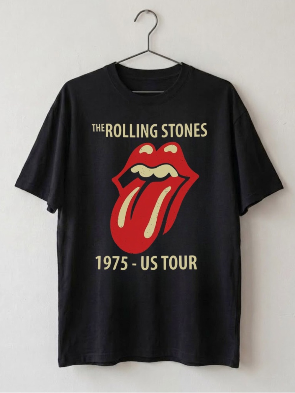The Rolling Stones 1975 US Tour Rock Band Vintage T-shirt | Reprint Gildan 5000